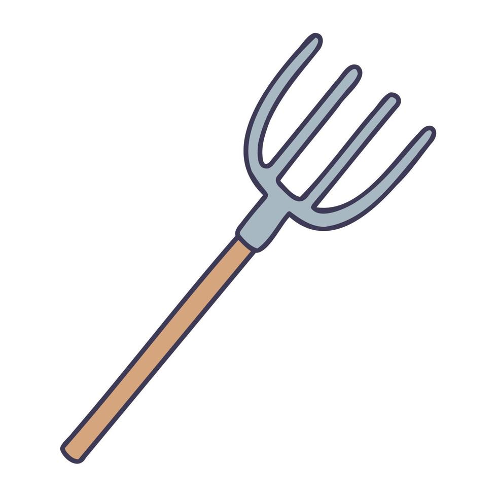 Pitchfork. Hand Drawn Spring Icons. 6549689 Vector Art at Vecteezy