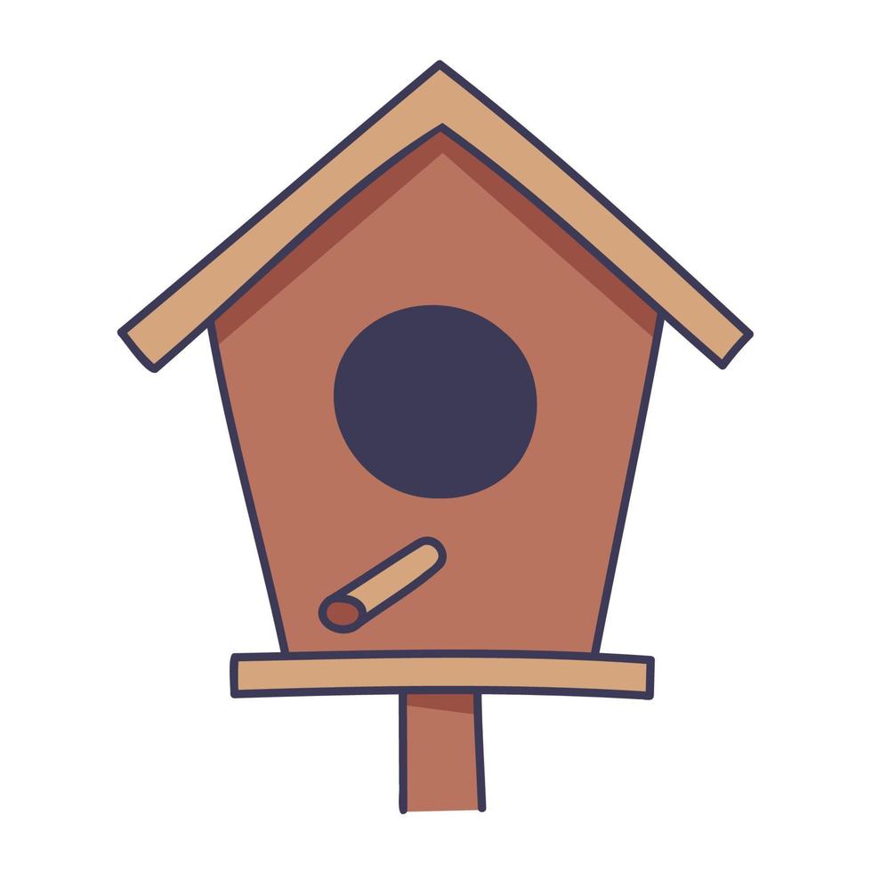 Bird house. Hand Drawn Spring Icons. vector