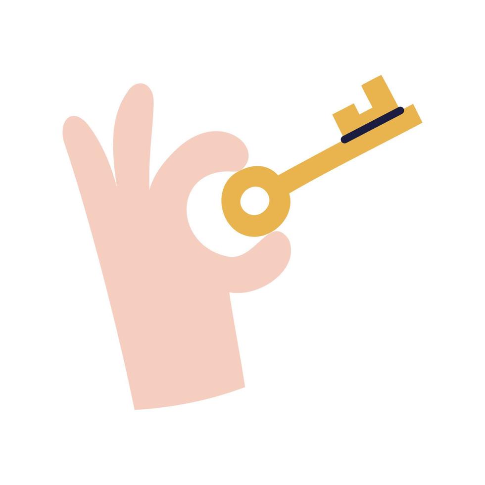 Key. Hand Drawn Doodle Icon. vector
