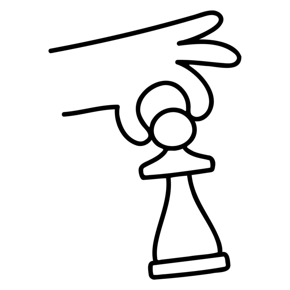 Strategy. Hand Drawn Doodle Icon. vector