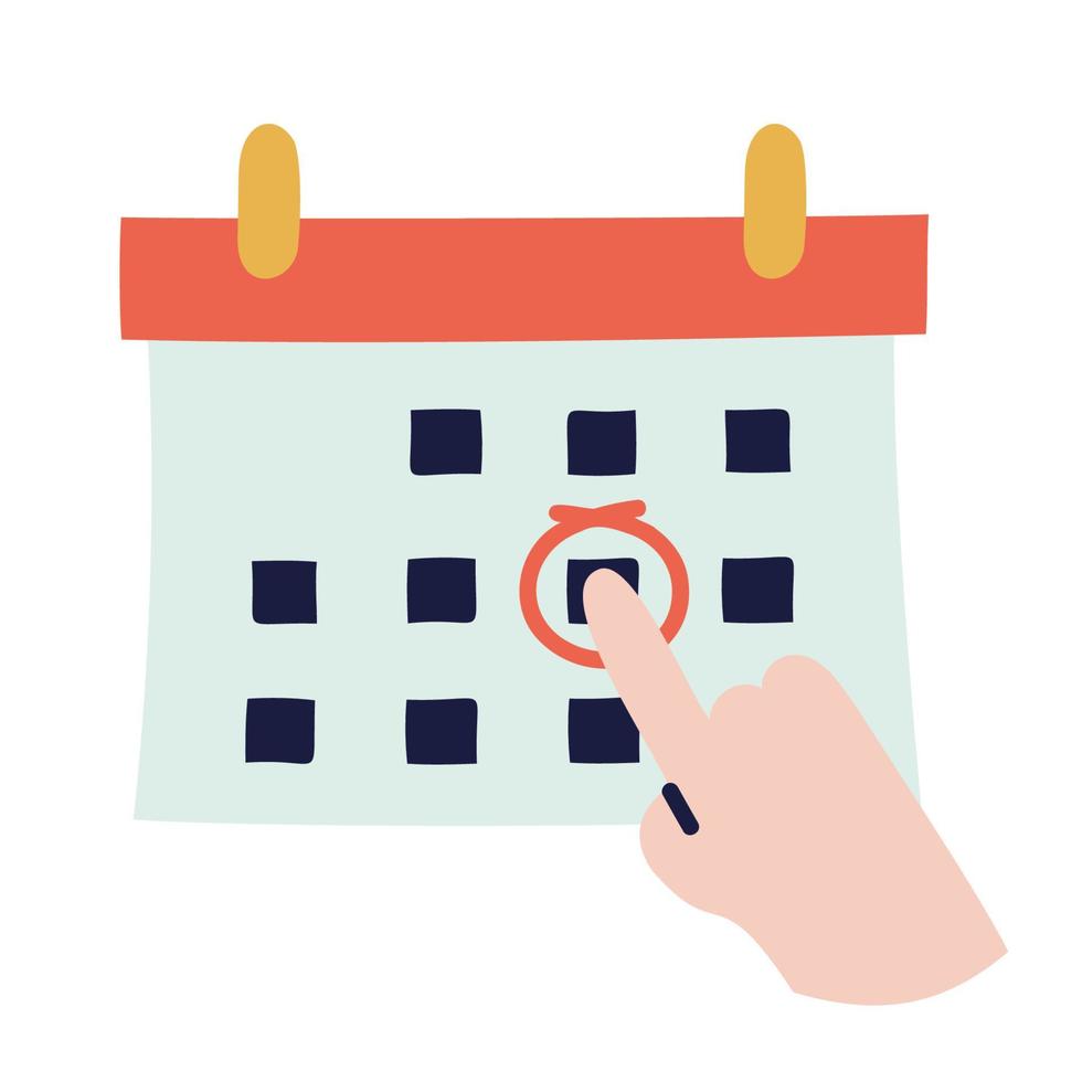 Appointment. Hand Drawn Doodle Icon. vector