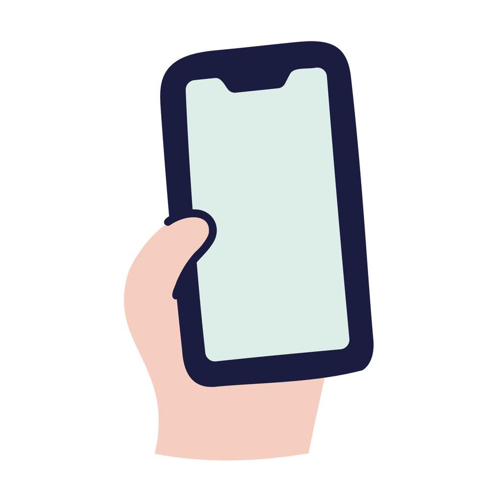 Phone. Hand Drawn Doodle Icon. vector