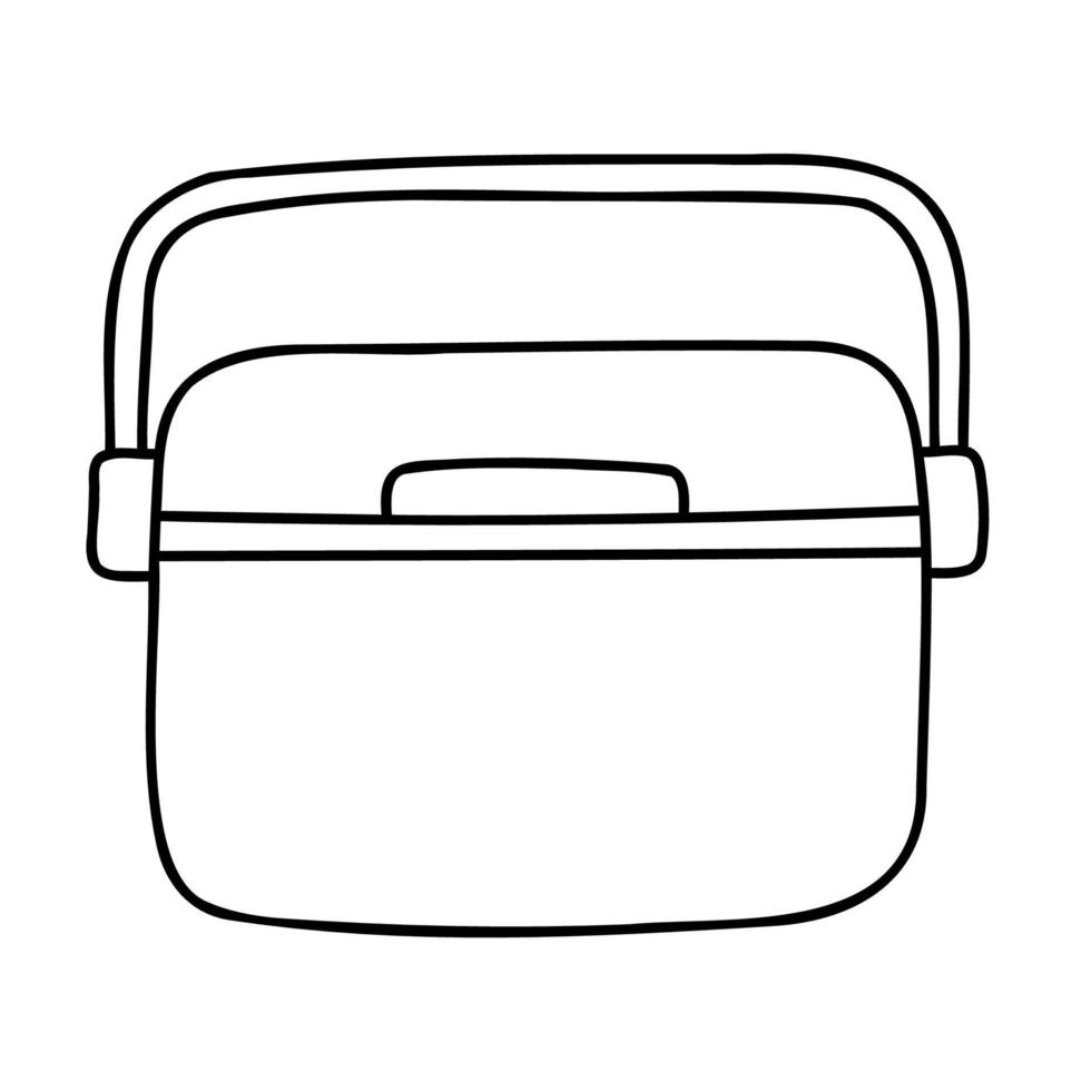 Cooler. Hand drawn doodle icon. vector
