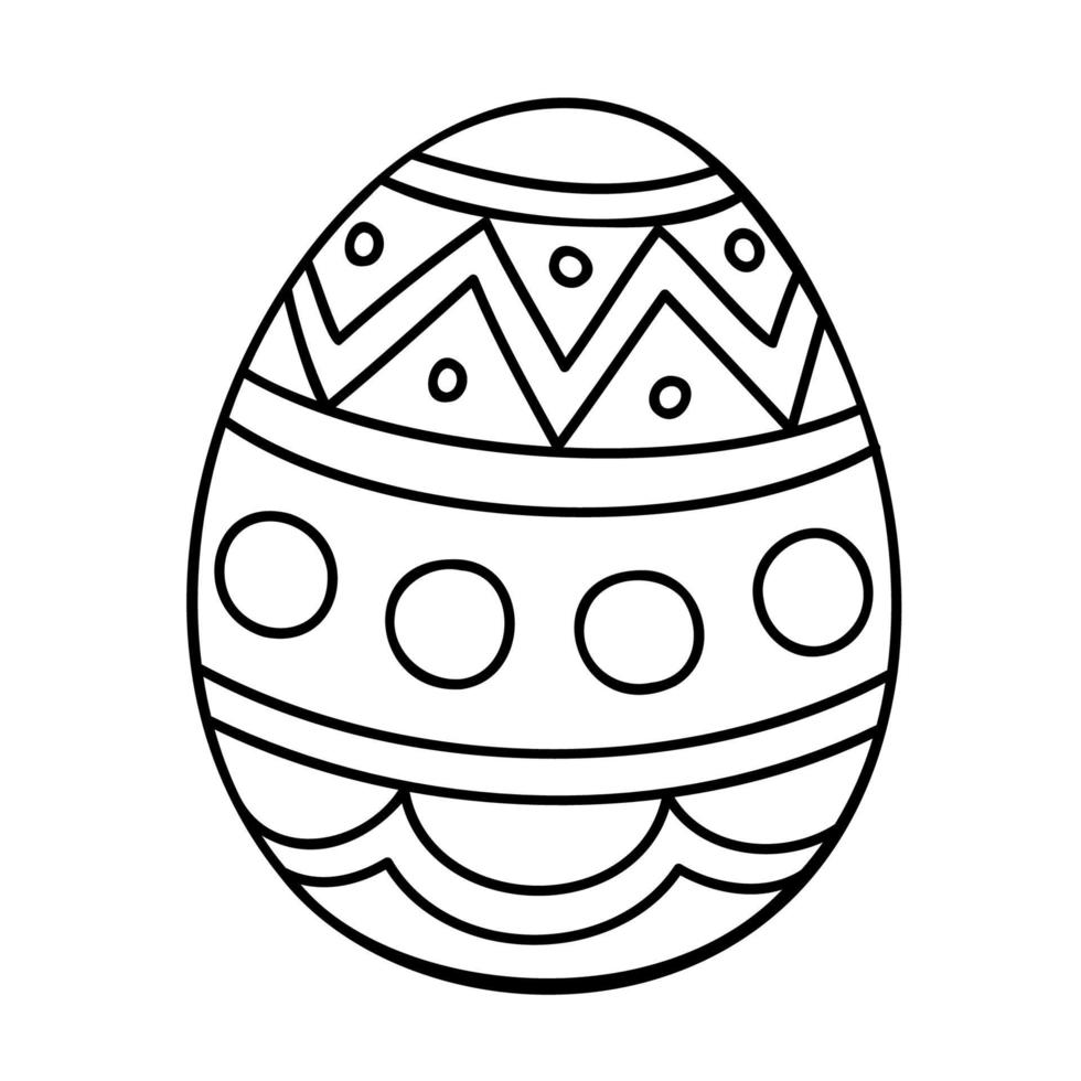 el huevo de Pascua. iconos de primavera dibujados a mano. vector