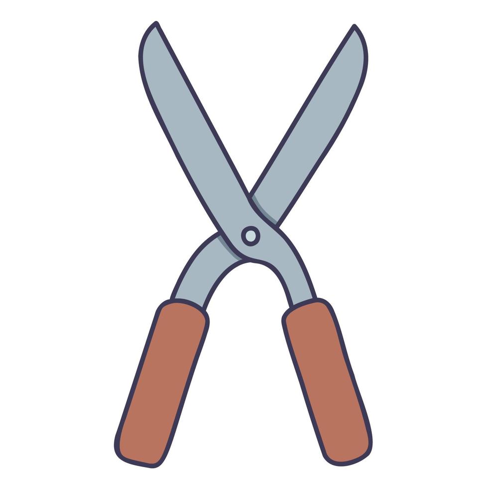 Scissor. Hand Drawn Spring Icons. vector