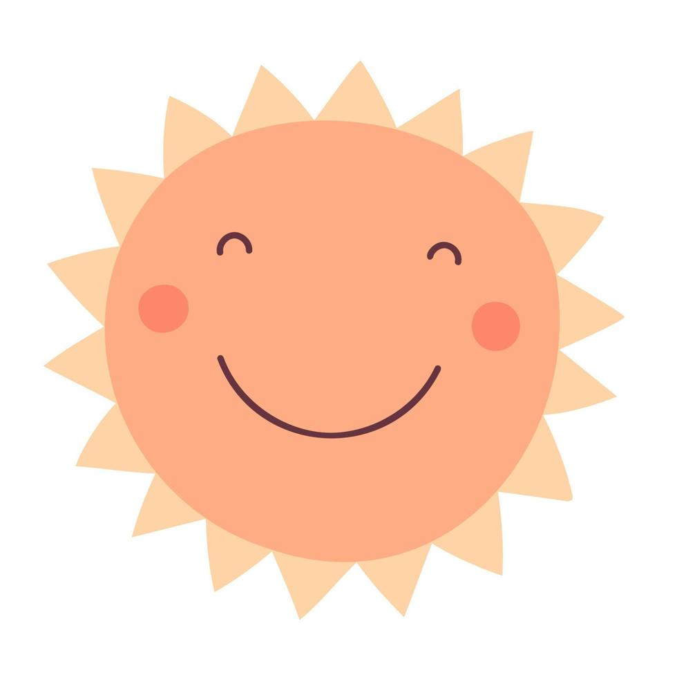 sol. iconos de primavera dibujados a mano. vector