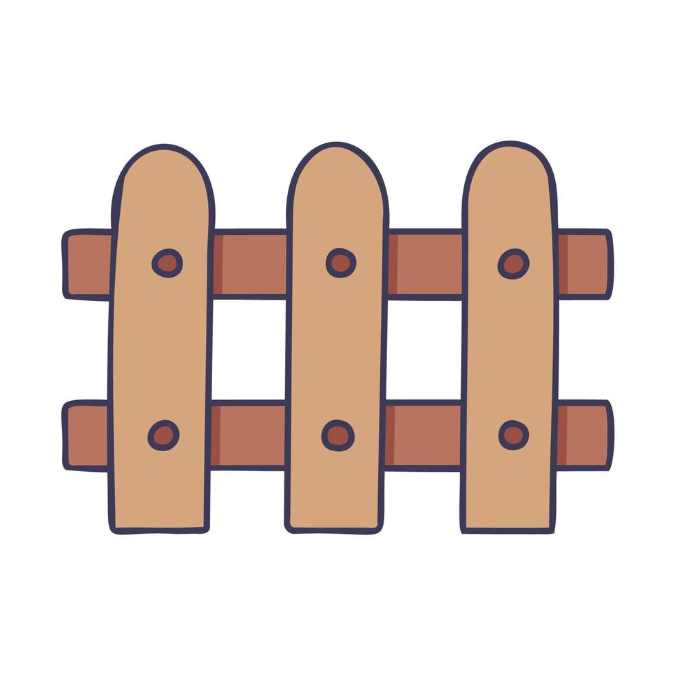Fence. Hand Drawn Spring Icons. vector