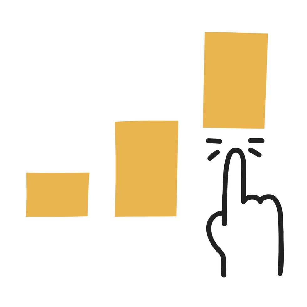 Growth. Hand Drawn Doodle Icon. vector