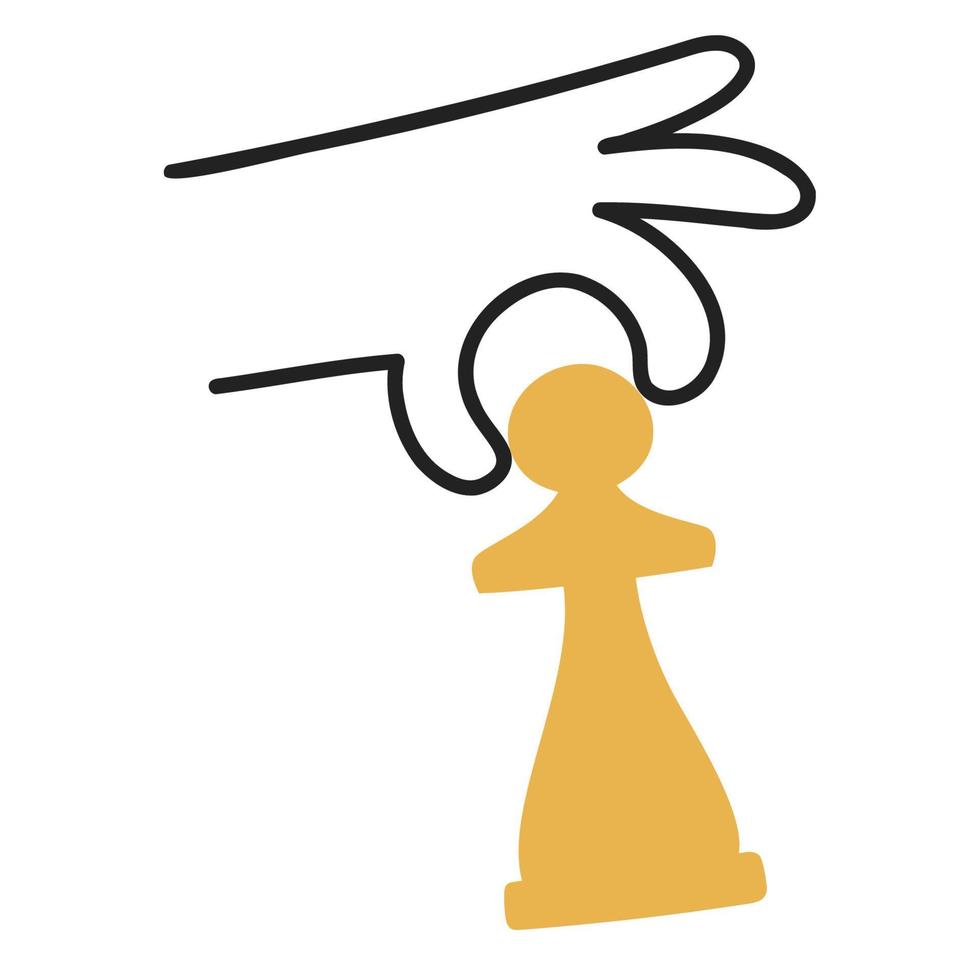 Strategy. Hand Drawn Doodle Icon. vector