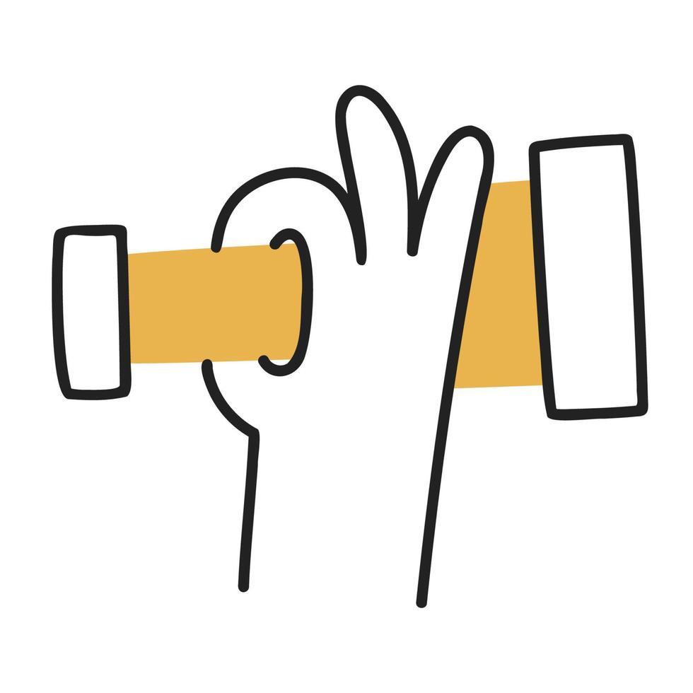 Vision. Hand Drawn Doodle Icon. vector