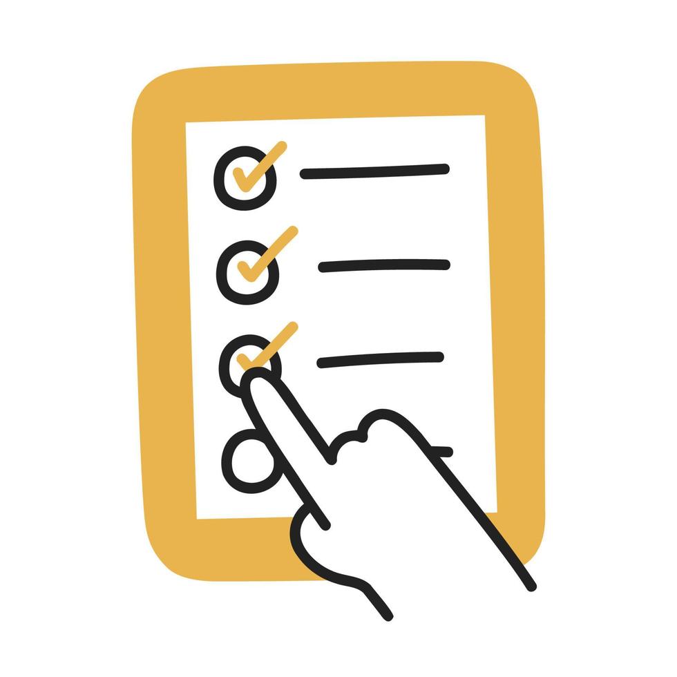 To Do List. Hand Drawn Doodle Icon. vector