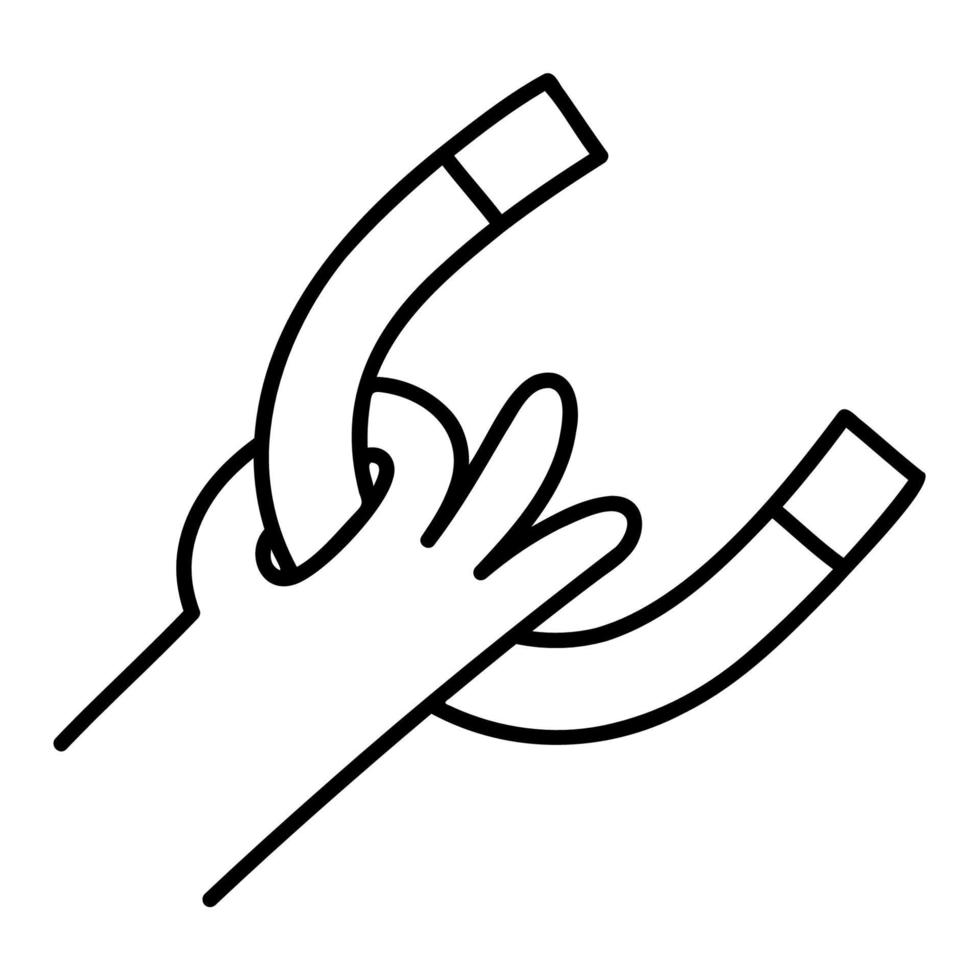 Magnet. Hand Drawn Doodle Icon. vector