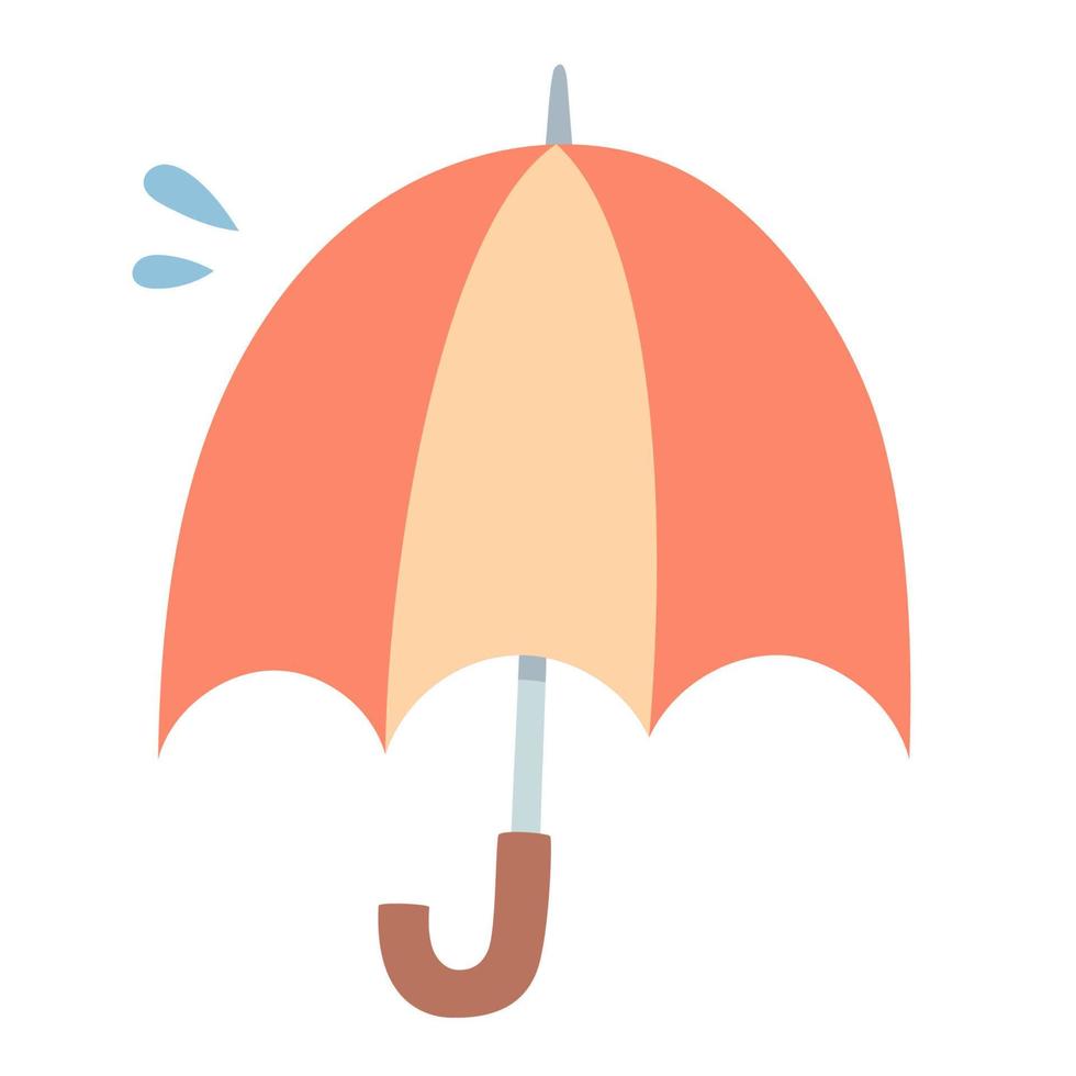 paraguas. iconos de primavera dibujados a mano. vector