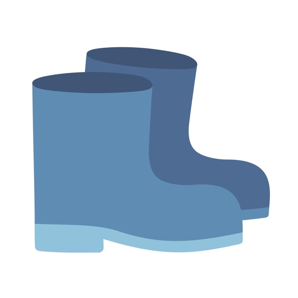 Rubber Boots. Hand Drawn Spring Icons. vector