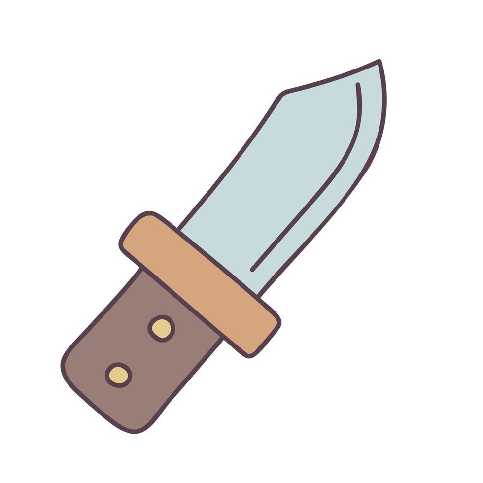 cuchillo. icono de garabato dibujado a mano. vector