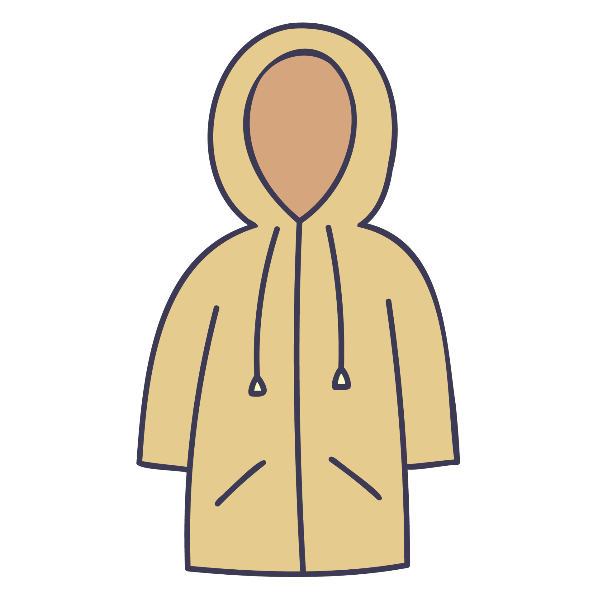 Raincoat. Hand Drawn Spring Icons. 6549798 Vector Art at Vecteezy