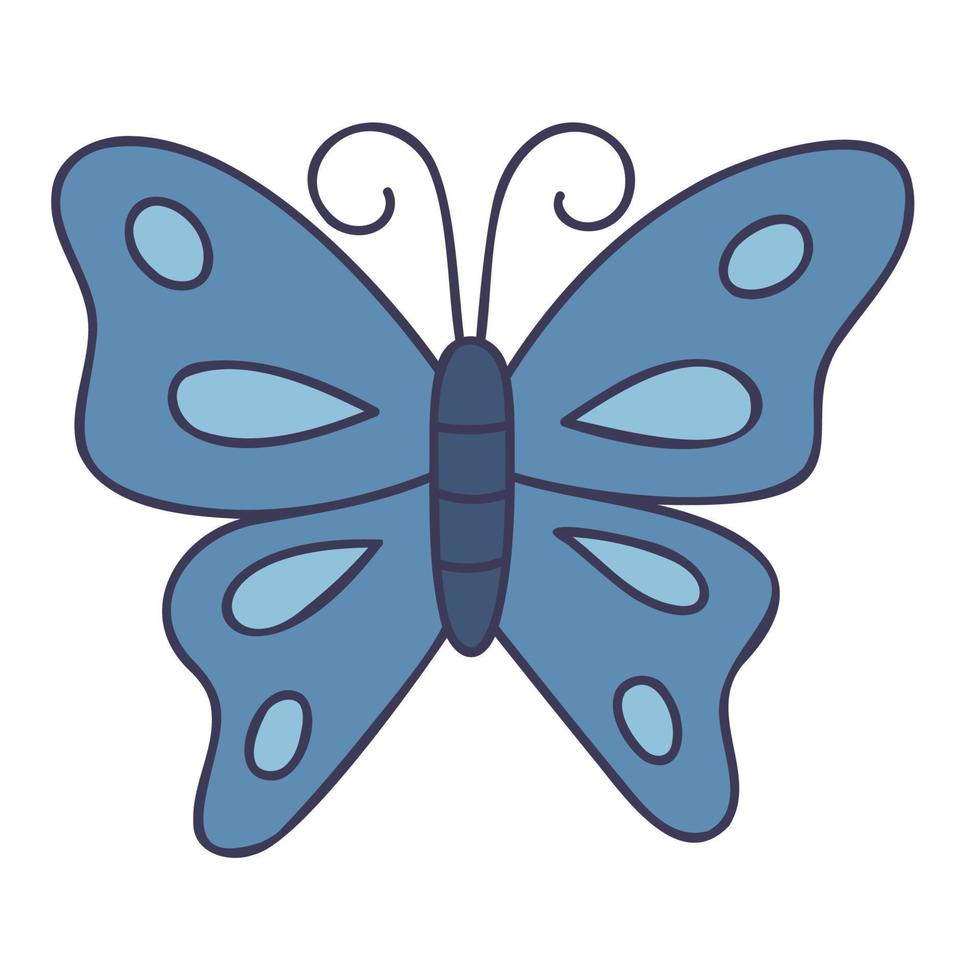 Butterfly. Hand Drawn Spring Icons. vector