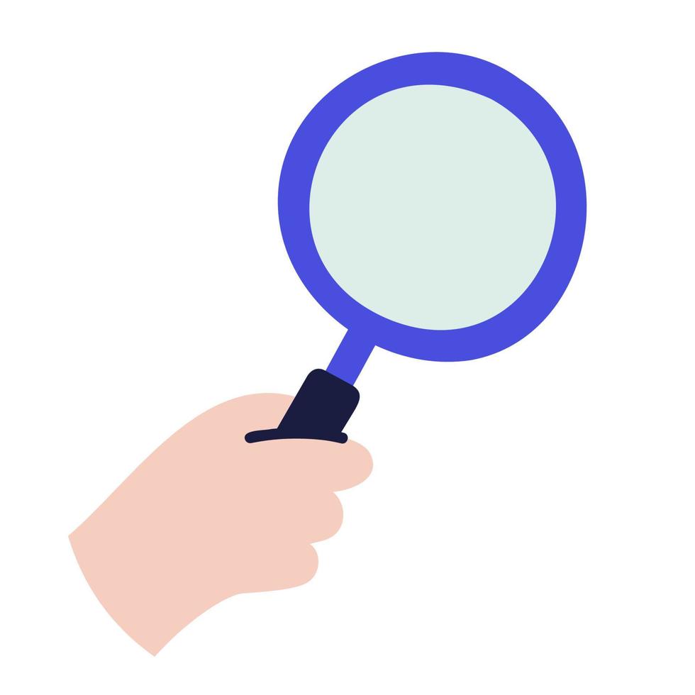 Magnifying Glass. Hand Drawn Doodle Icon. vector