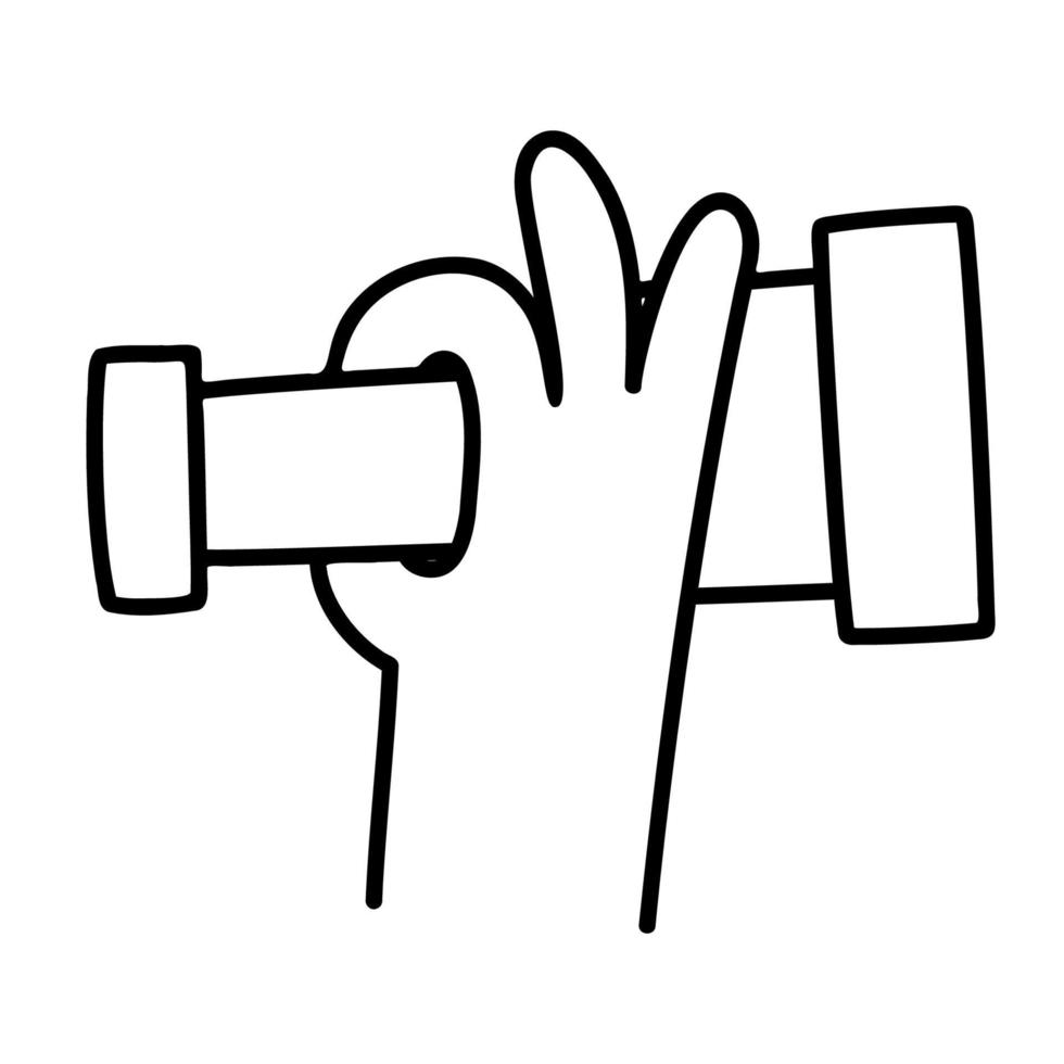 Vision. Hand Drawn Doodle Icon. vector