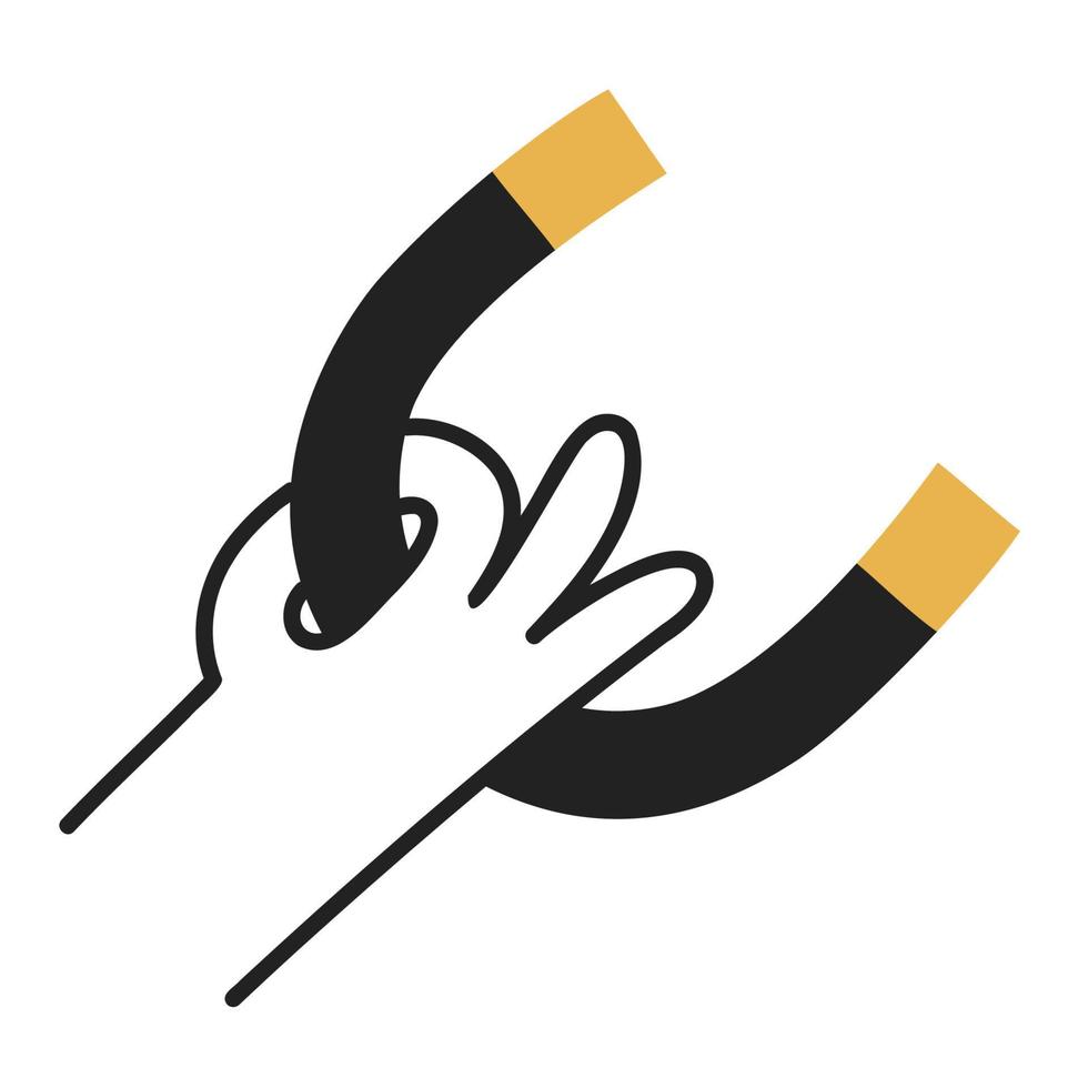 Magnet. Hand Drawn Doodle Icon. vector