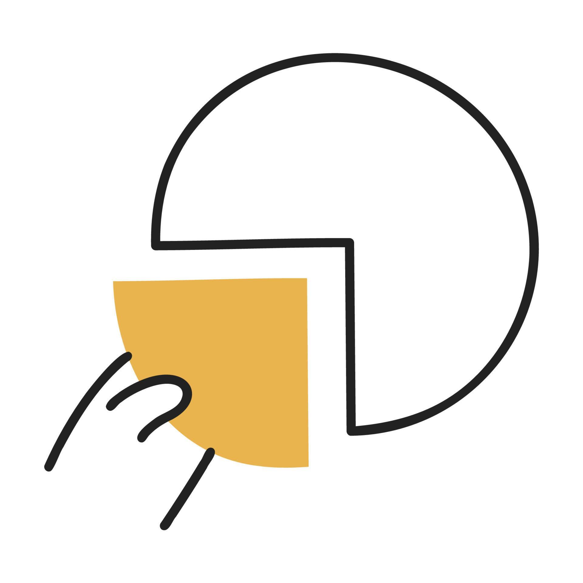Pie Chart. Hand Drawn Doodle Icon. 6549860 Vector Art at Vecteezy