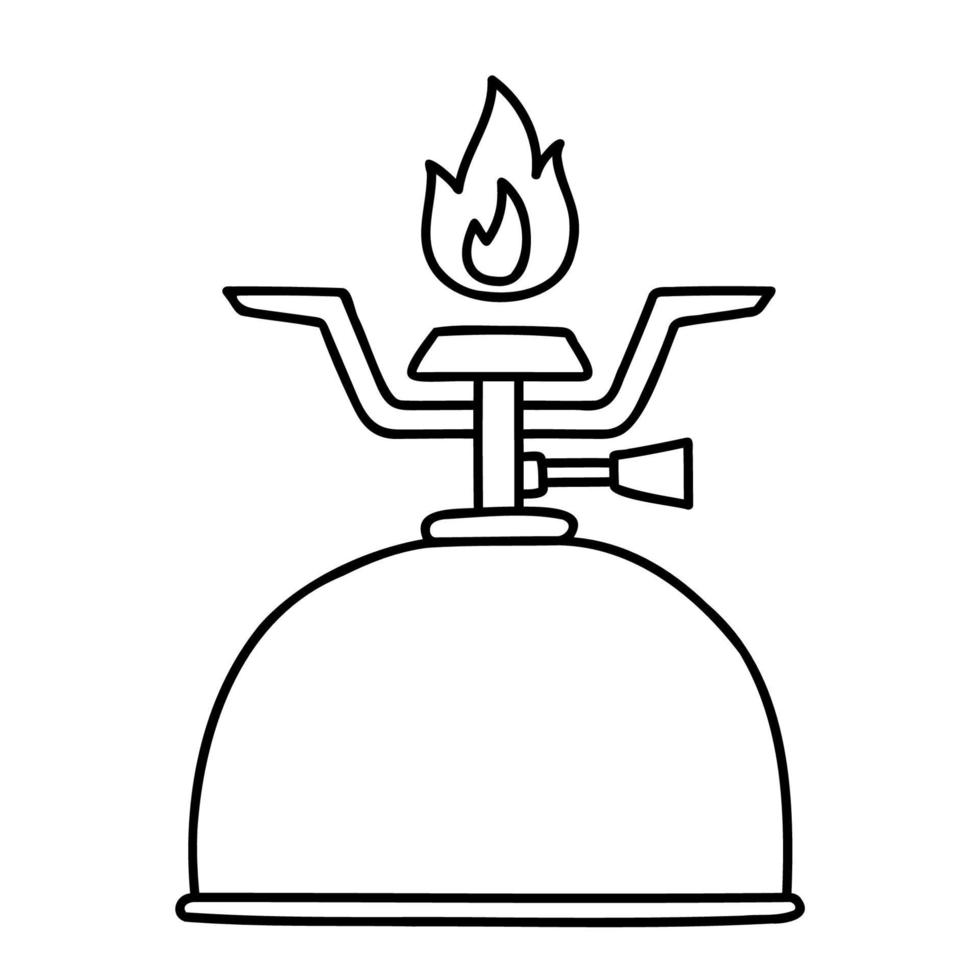 Camping Stove. Hand drawn doodle icon. vector