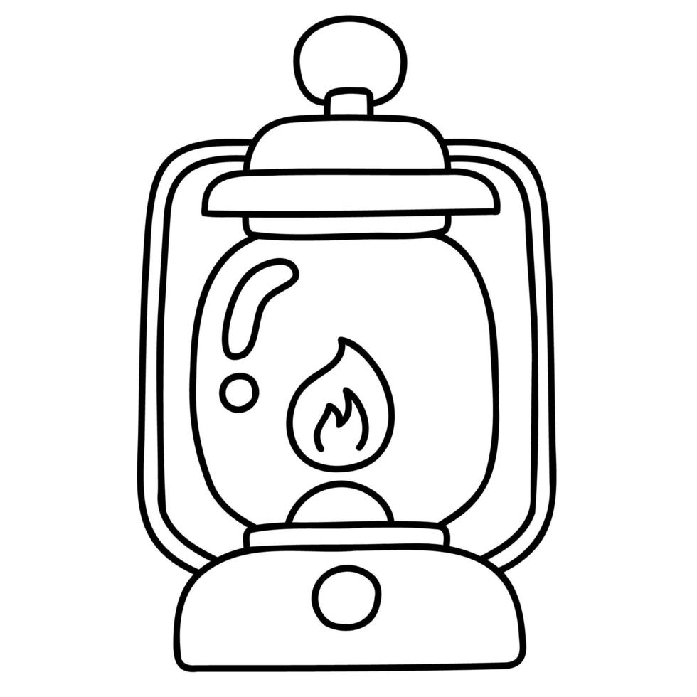 Lantern. Hand drawn doodle icon. vector