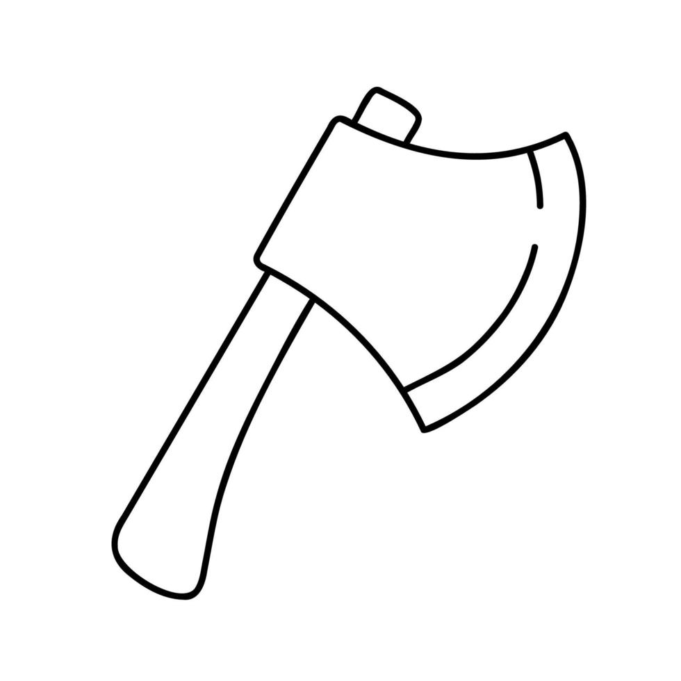 Axe. Hand drawn doodle icon. vector
