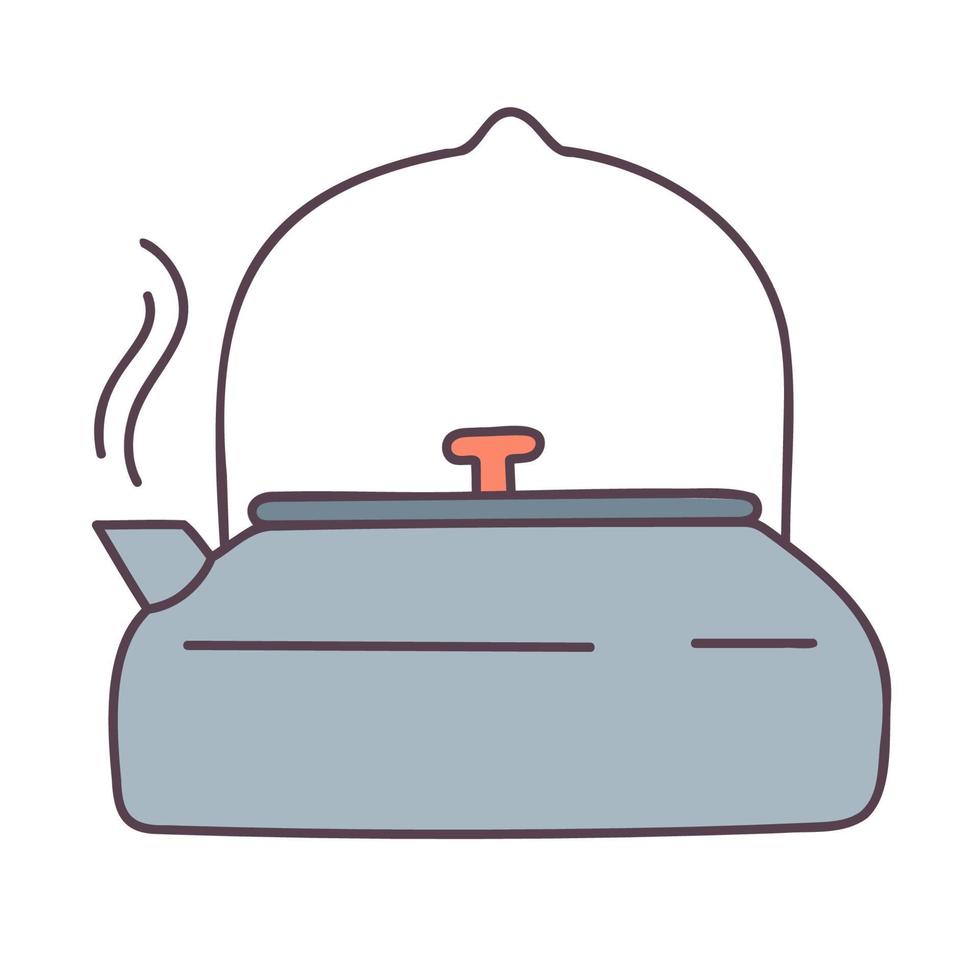 Kettle. Hand drawn doodle icon. vector