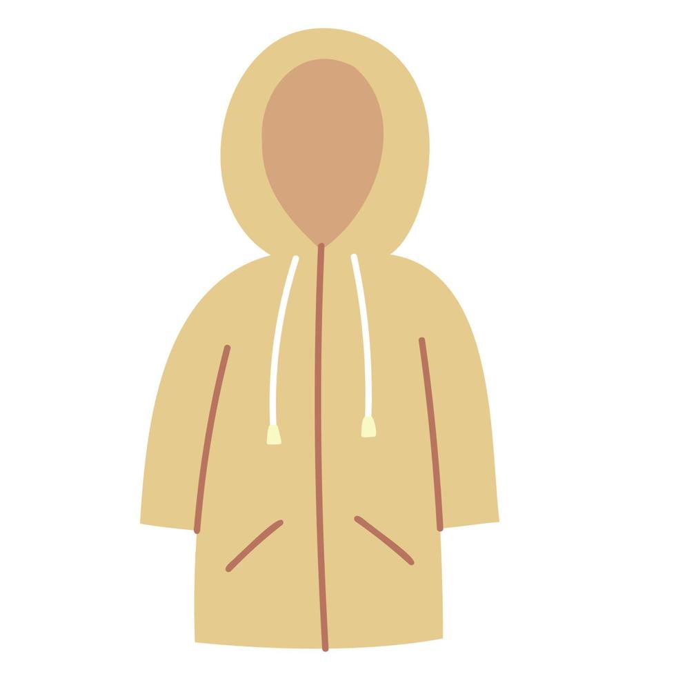 Raincoat. Hand Drawn Spring Icons. vector
