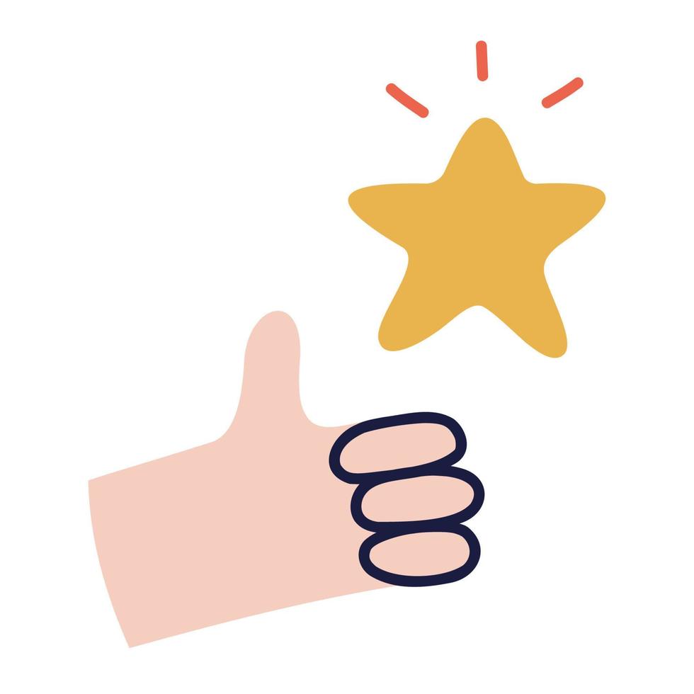 Raiting. Hand Drawn Doodle Icon. vector