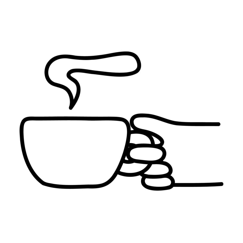 Coffee. Hand Drawn Doodle Icon. vector