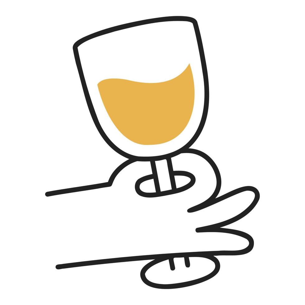 Wine. Hand Drawn Doodle Icon. vector