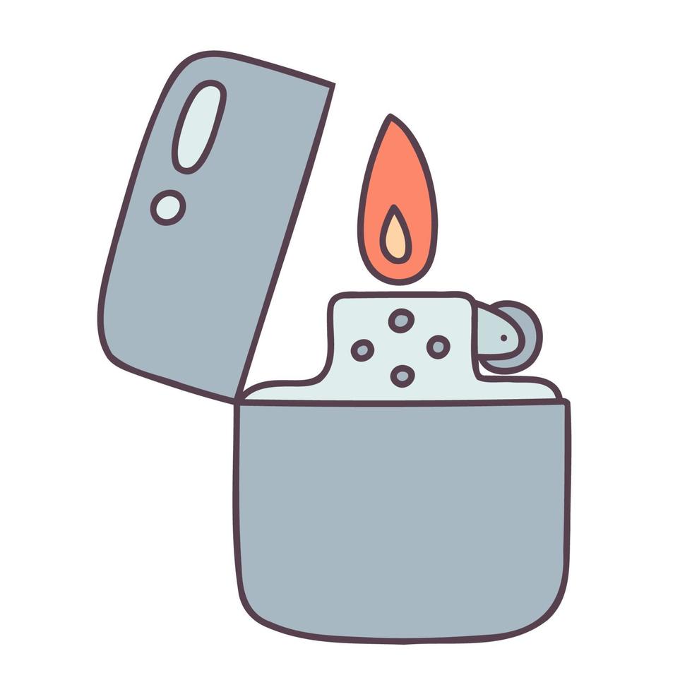 Lighter. Hand drawn doodle icon. vector