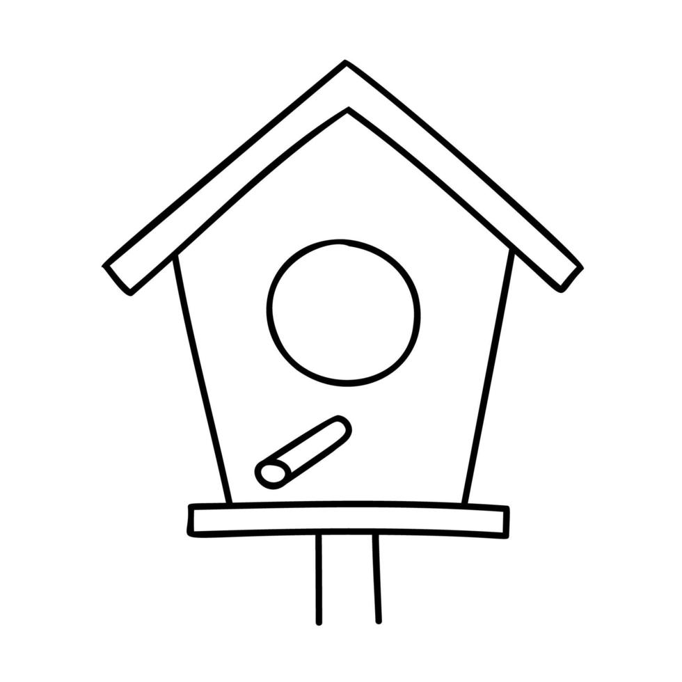 Bird house. Hand Drawn Spring Icons. vector