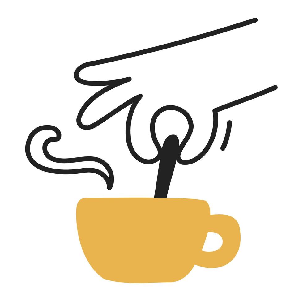 Coffee. Hand Drawn Doodle Icon. vector