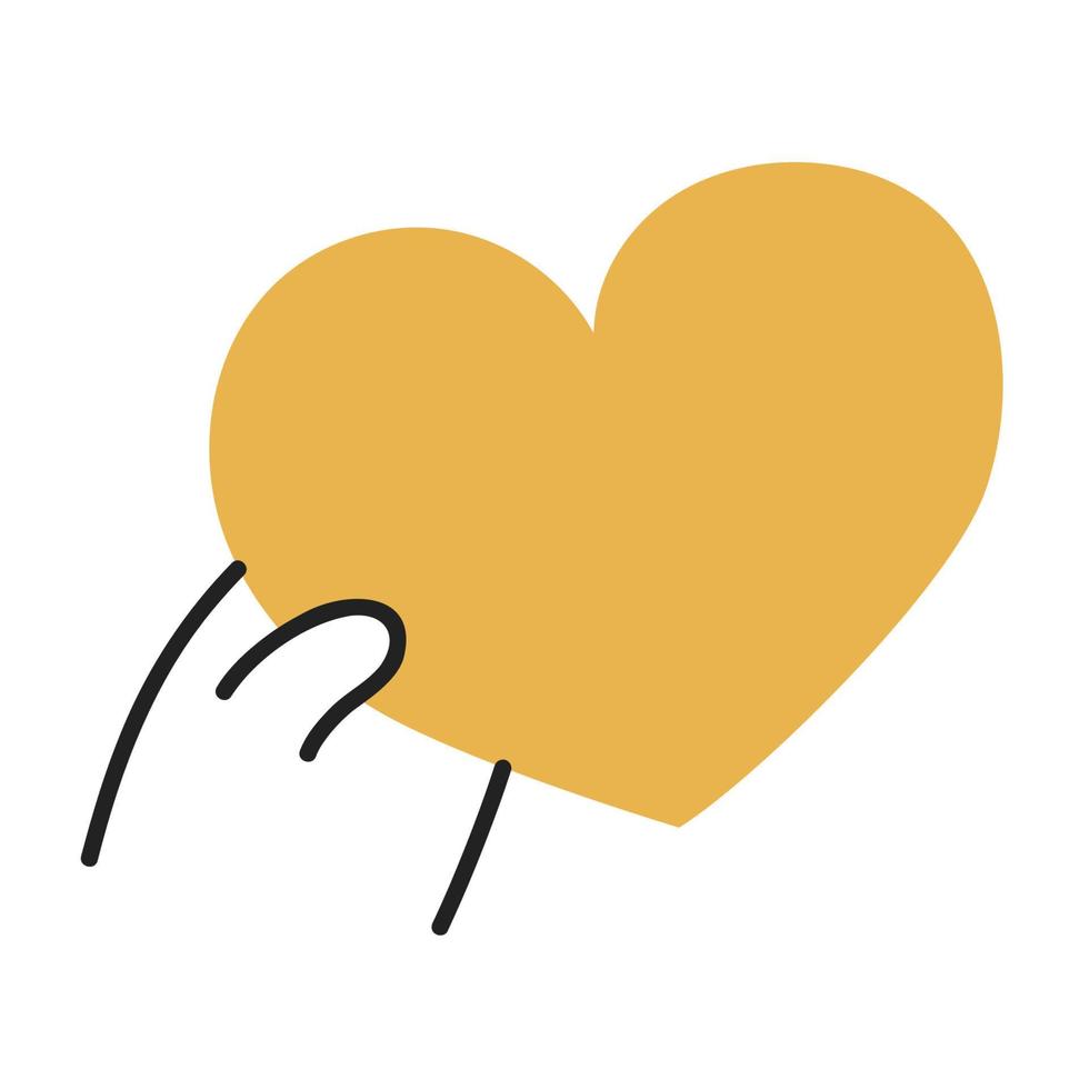 Heart. Hand Drawn Doodle Icon. vector