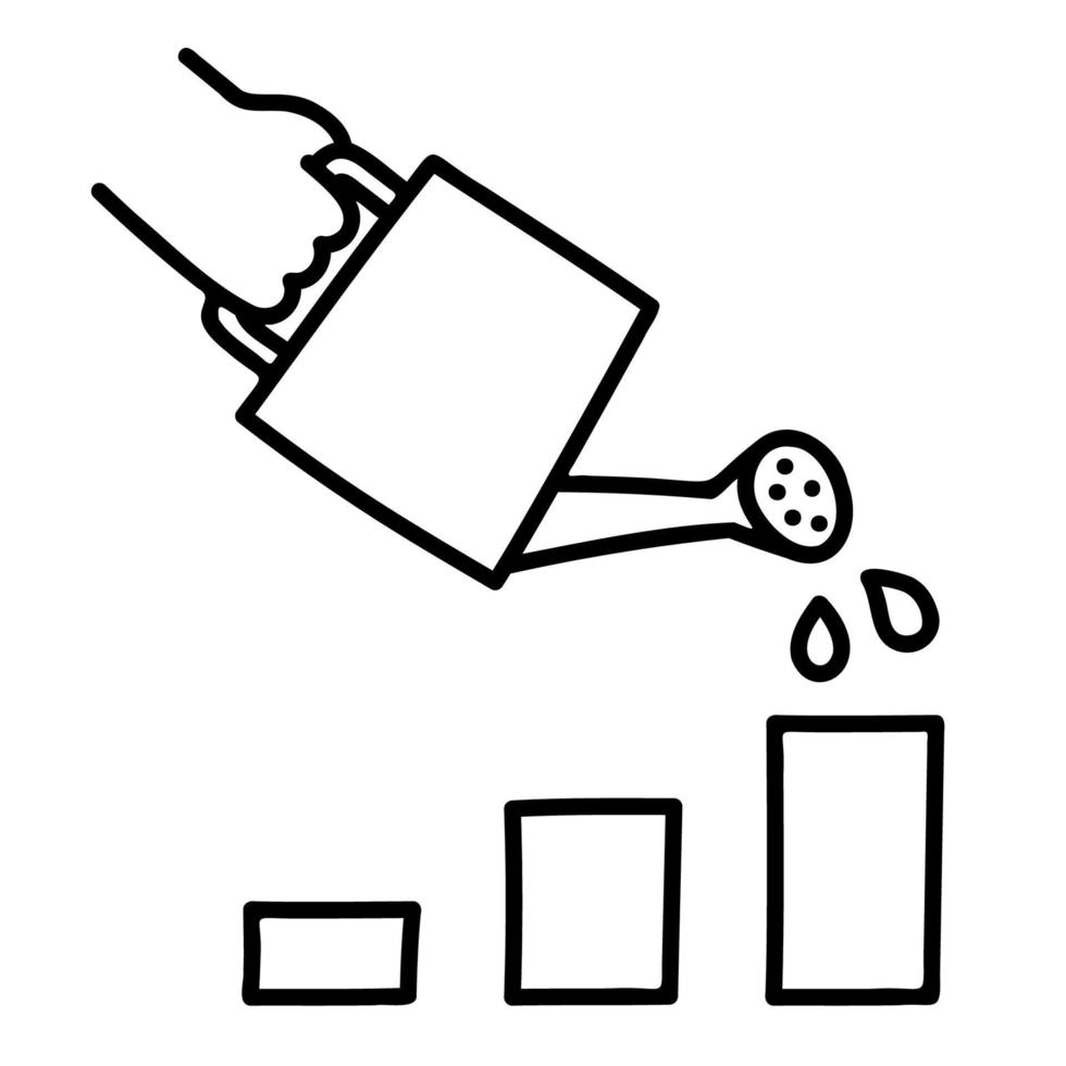 Investment. Hand Drawn Doodle Icon. vector