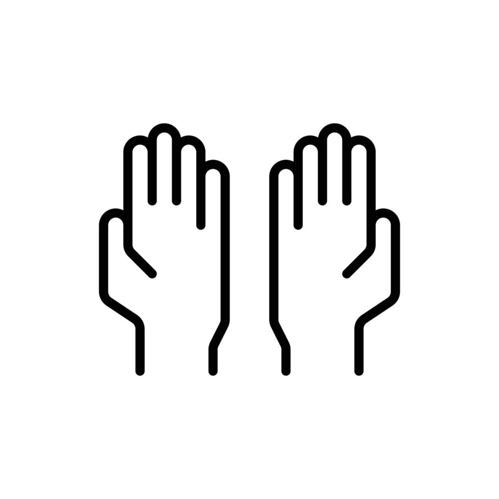this is a praying hand icon vector