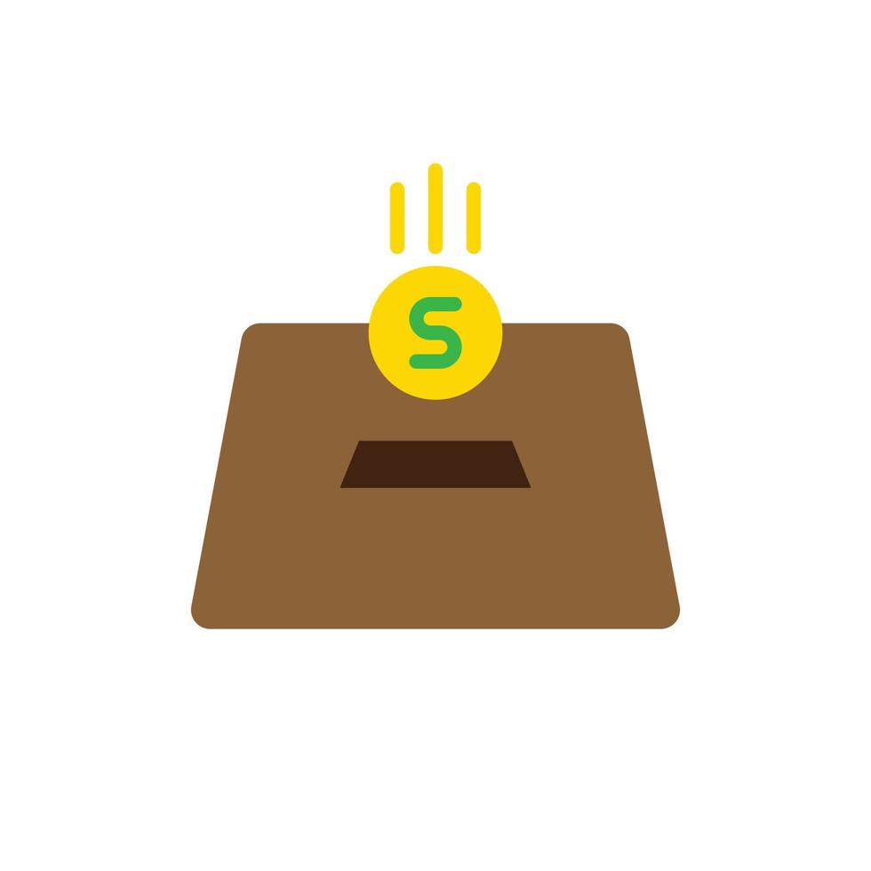 this is an icon to donate or fill in a charity box vector