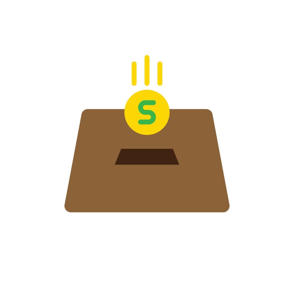 this is an icon to donate or fill in a charity box vector