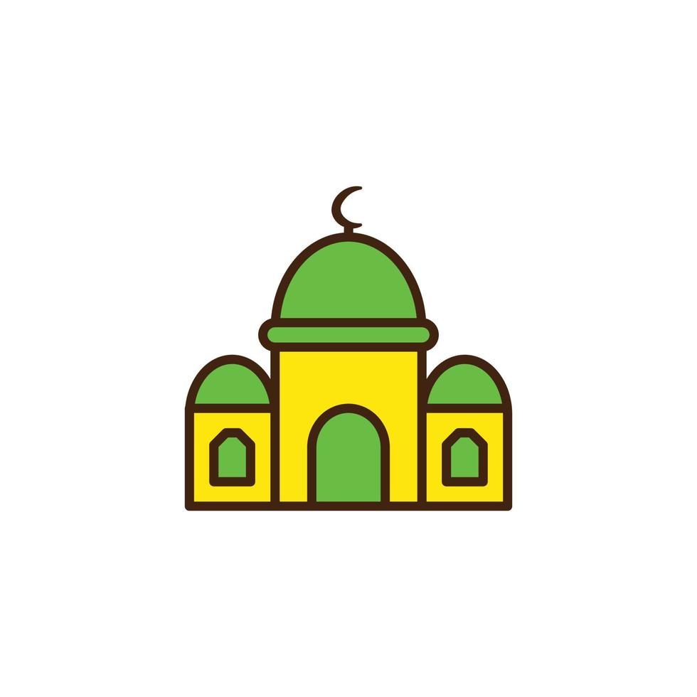 este es el icono de la mezquita vector