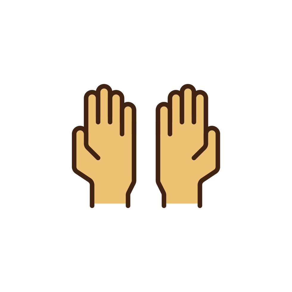 this is a praying hand icon vector