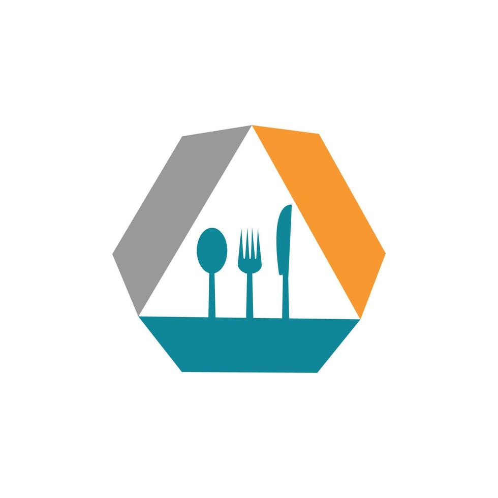 fork and spoon restaurant logo vector template