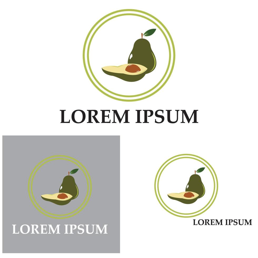 Avocado vector icon template background illustration