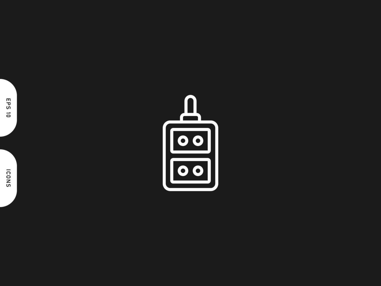 Plug icon line free vector