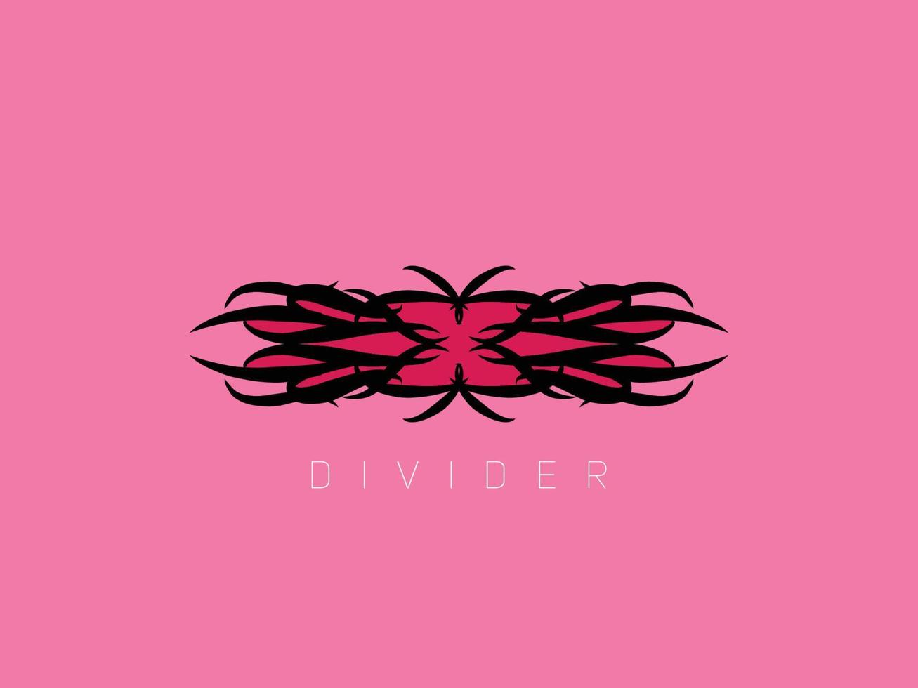 Divider vector floral calligraphy element flourish, divider for page decoration and frame design illustration swirl for text free vector