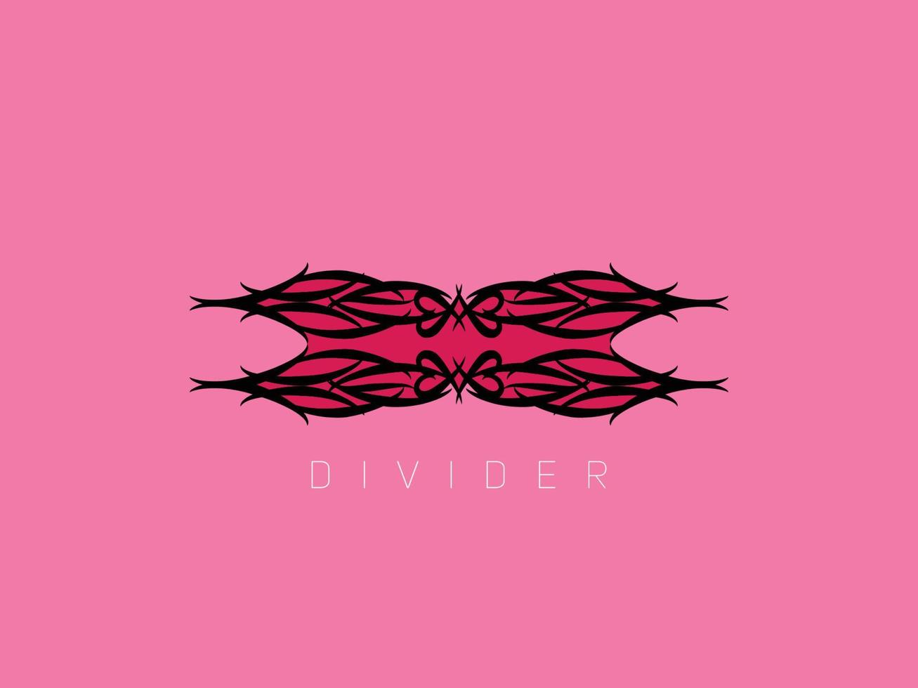 Divider vector floral calligraphy element flourish, divider for page decoration and frame design illustration swirl for text free vector