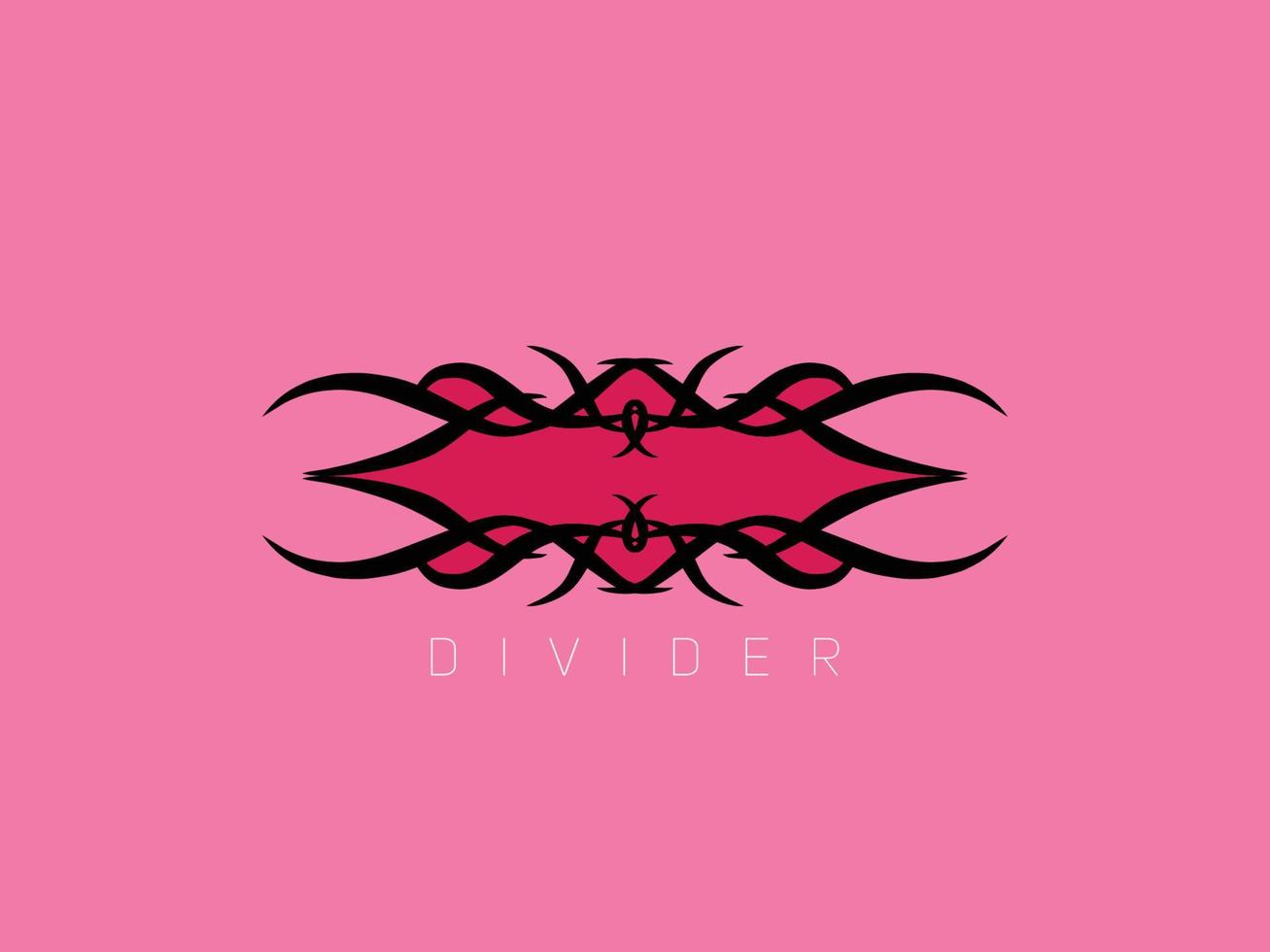 Divider vector floral calligraphy element flourish, divider for page decoration and frame design illustration swirl for text free vector