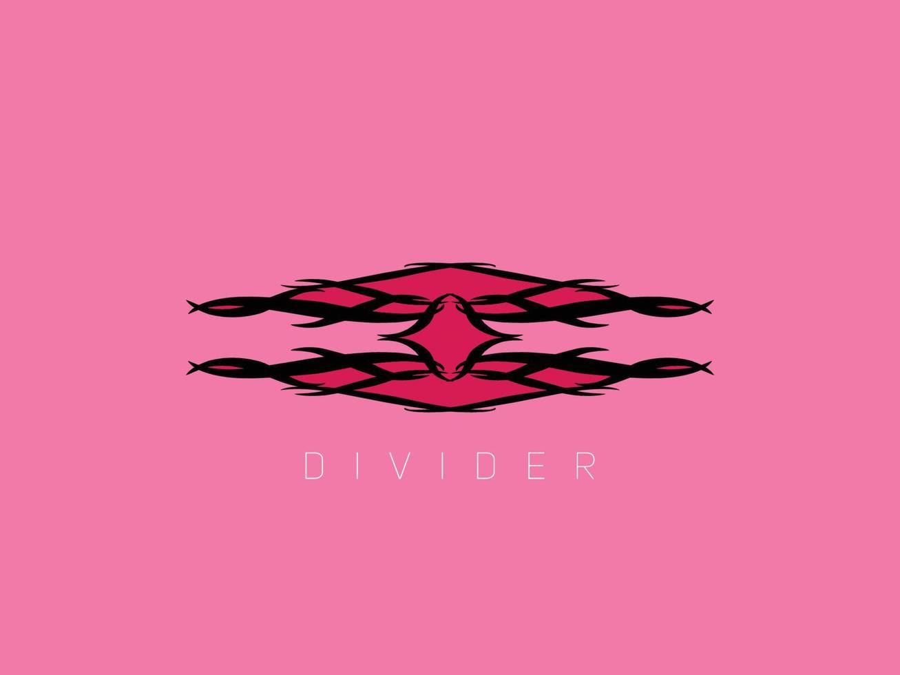 Divider vector floral calligraphy element flourish, divider for page decoration and frame design illustration swirl for text free vector